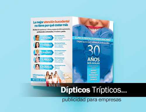 Diptico | Triptico | publicidad para empresa pymes y autonomos