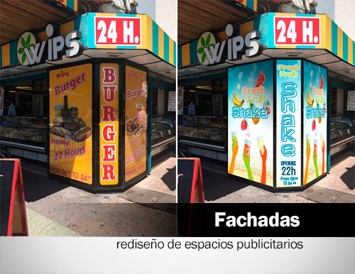 Rediseño vinílico exterior de fachadas de negocios locales y empresas